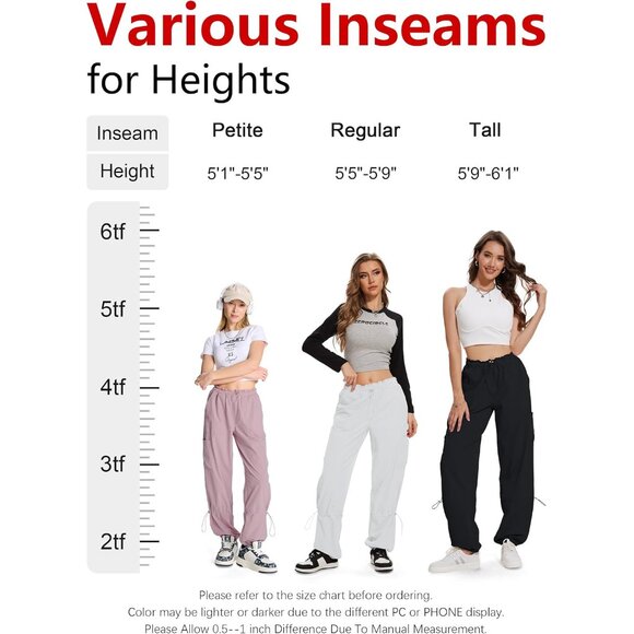 Chic Women's 28"/31"/33" Lightweight Dance Cargo Pants for Active Lifestyle - Picture 3 of 9